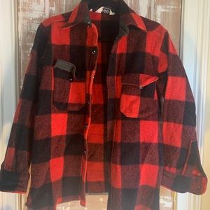 Classic Woolrich Buffalo plaid black and red flannel shirt